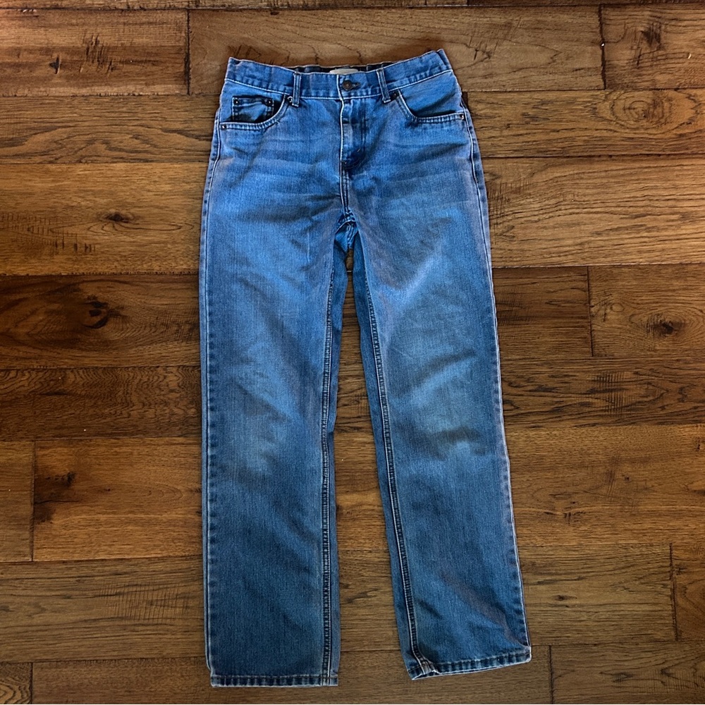 Levi’s 505 Men’s Regular Fit Jeans - Classic Blue Wash, Adjustable Waist, 29x31